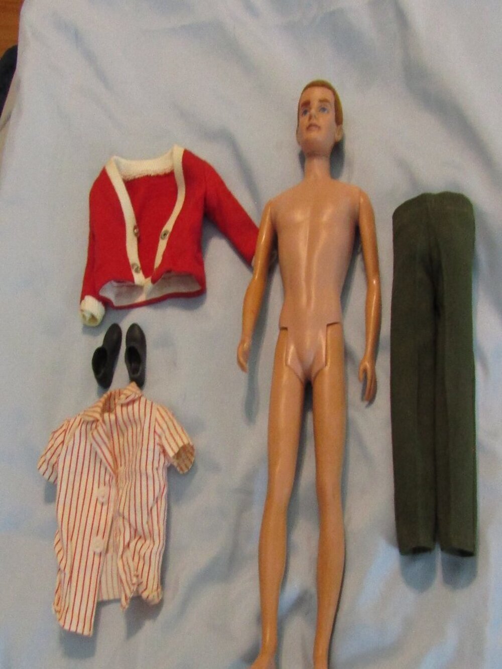 Barbie's Boyfriend KEN DOLL in original Ken Pants/Shirt 1961 Flocked/Fuzz Hair